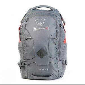 OSPREY Esteban Gray Backpack with Red Accents